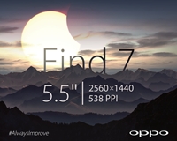 Smartphone Oppo Find 7 krijgt scherm met resolutie van 2560 x 1440 pixels 